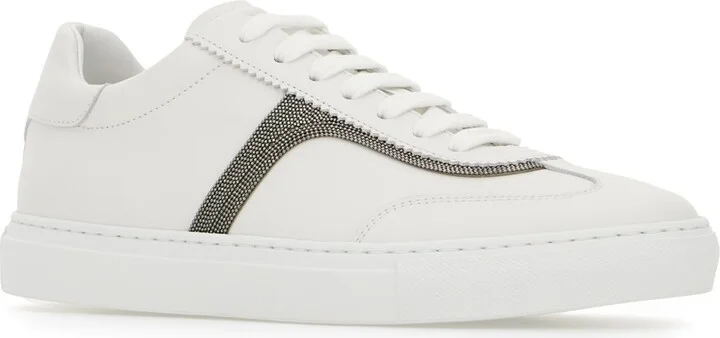 White Leather Sneakers - Image 2