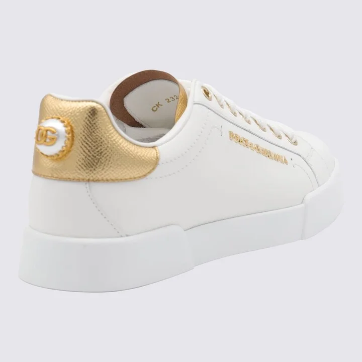 White Leather Sneakers - Image 2