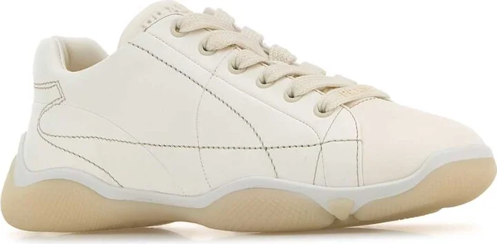 White Leather Sneakers - Image 2