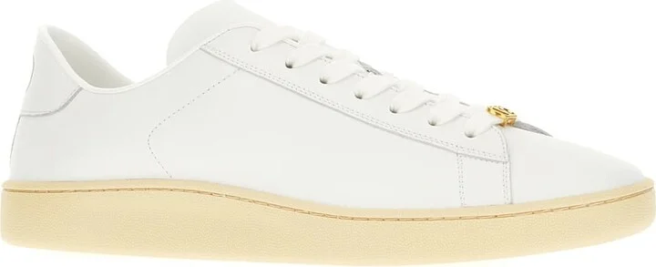 White Leather Sneakers - Image 2