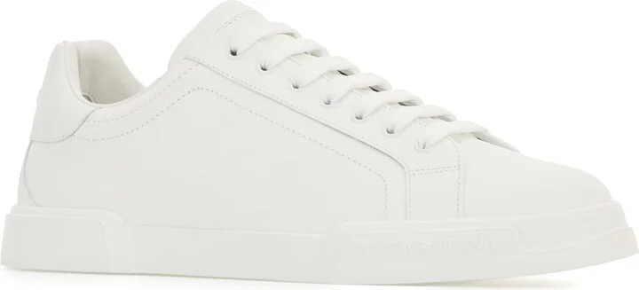 White Leather Sneakers - Image 2