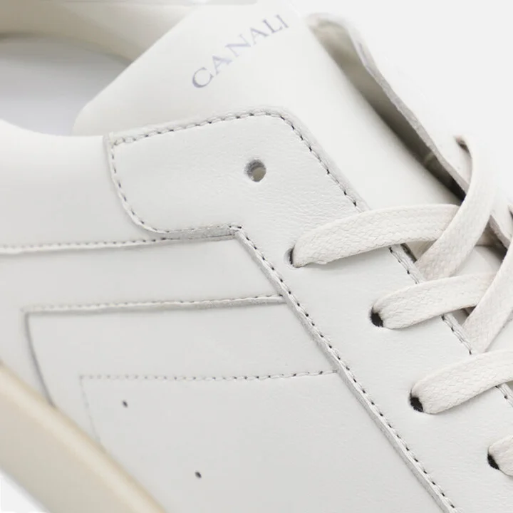 White Leather Sneakers - Image 4