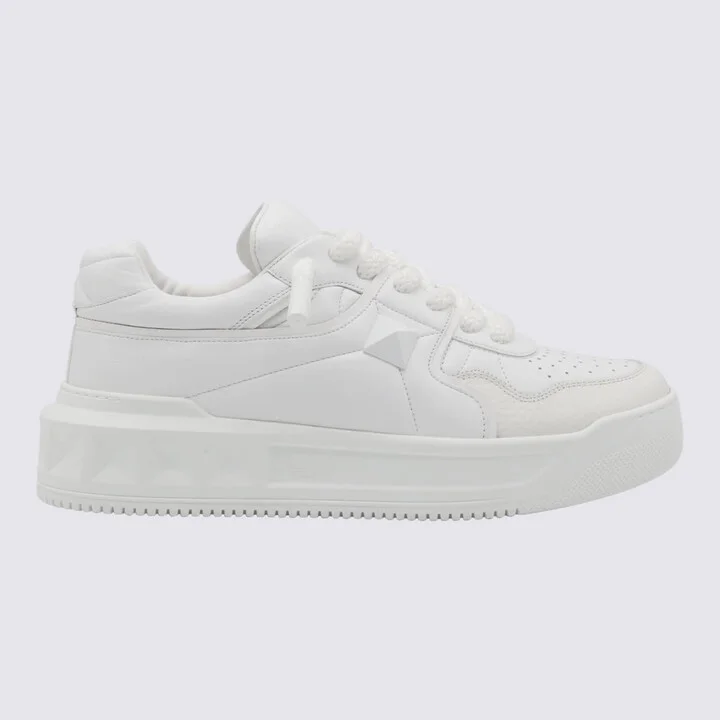 White Leather Sneakers - Image 2