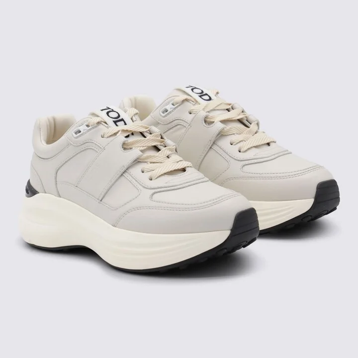 White Leather Sneakers - Image 2