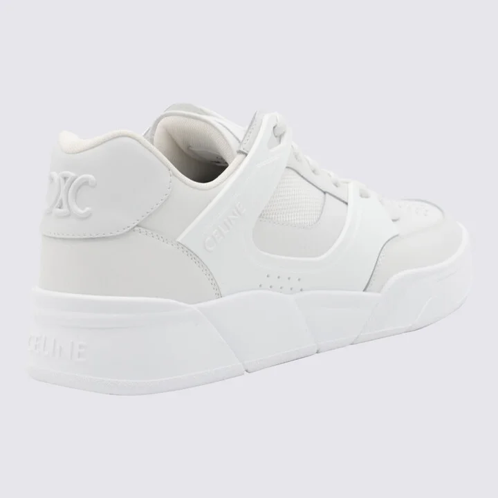 White Leather Sneakers - Image 2