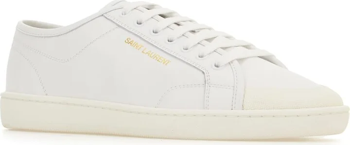 White Leather Sneakers - Image 2