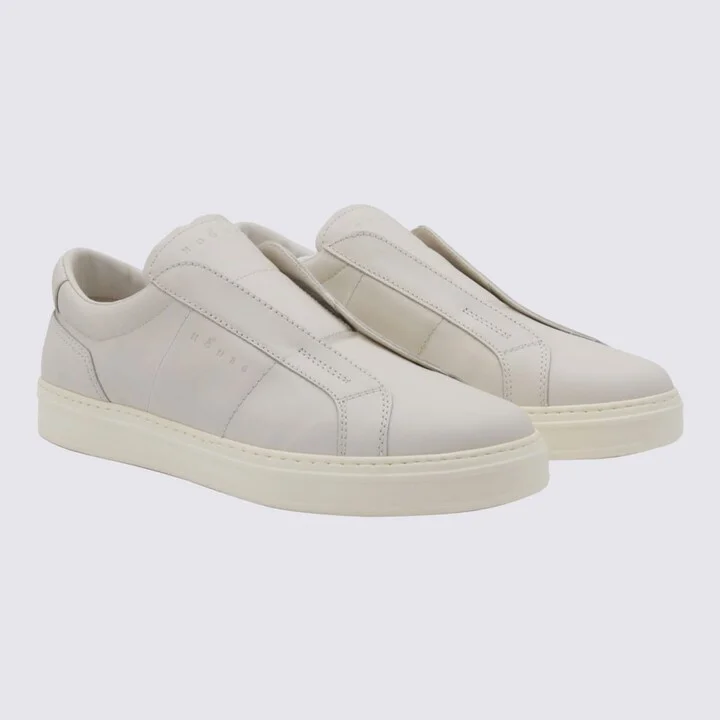 White Leather Sneakers - Image 2