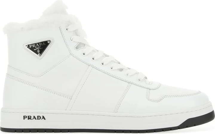 White leather sneakers
