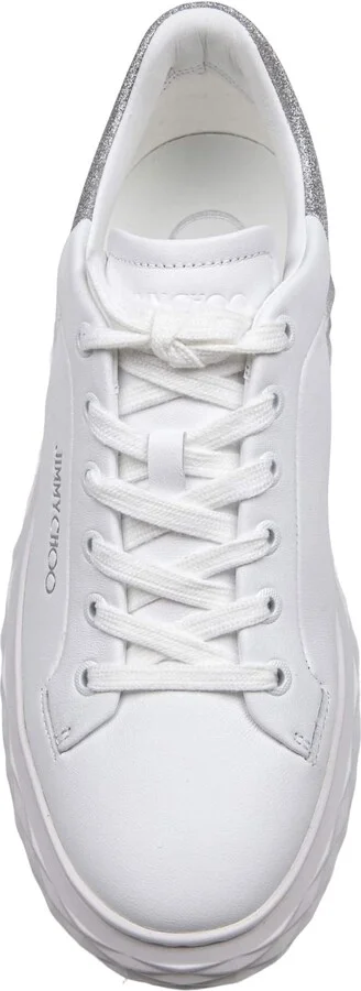 White Leather Sneakers With Glitter Degrade' - Image 3