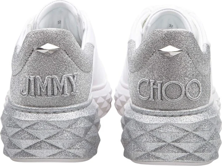 White Leather Sneakers With Glitter Degrade' - Image 5