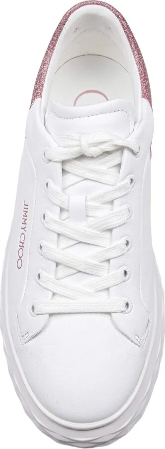 White Leather Sneakers With Glitter Degrade' - Image 3