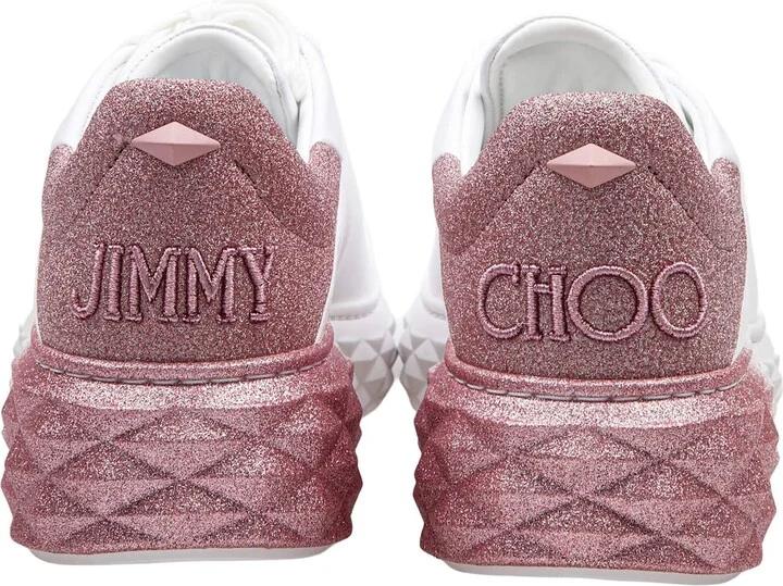 White Leather Sneakers With Glitter Degrade' - Image 5