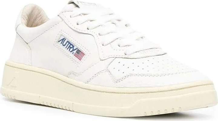 White Leather Sneakers With Logo Autry Woman - Image 2