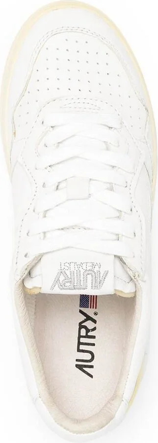 White Leather Sneakers With Logo Autry Woman - Image 4
