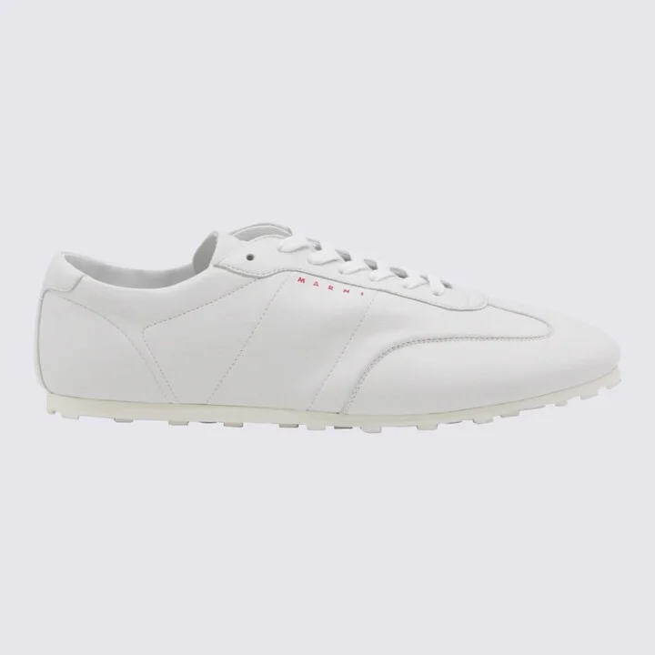 White Leather Softy Soccer Sneakers