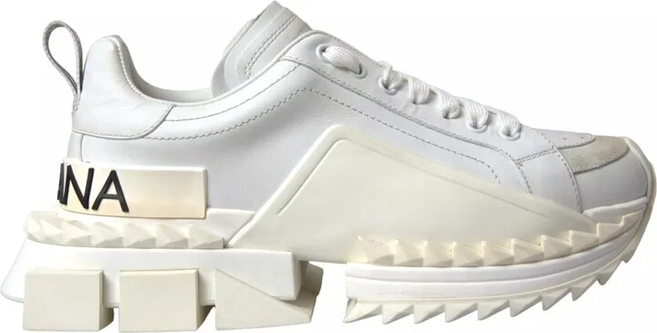 White Leather Super Queen Women Women's Sneakers (Pre-Owned)