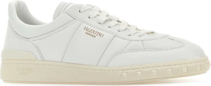 White Leather Upvillage Sneakers - Image 2