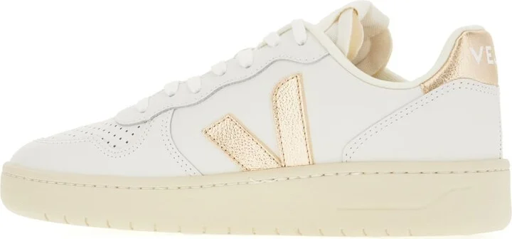 White Leather V-10 Sneakers - Image 3