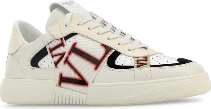 White Leather Vl7n Sneakers - Image 2