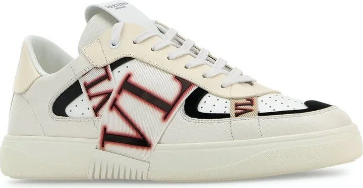White Leather Vl7n Sneakers - Image 2