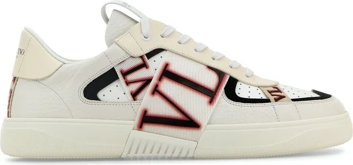 White Leather Vl7n Sneakers