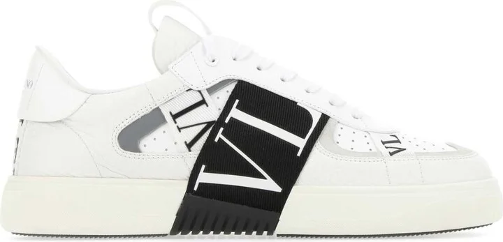White Leather Vl7n Sneakers
