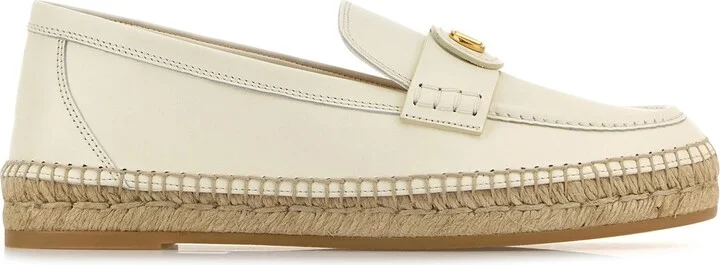 White leather VLogo Signature espadrilles