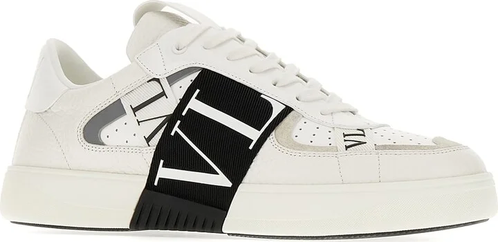 White Leather Vltn Sneakers - Image 2