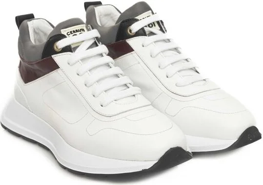 White Leather Women Women's Sneaker - Image 3