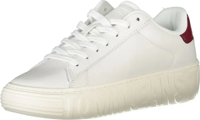 White Leather Women Women's Sneaker - Image 2