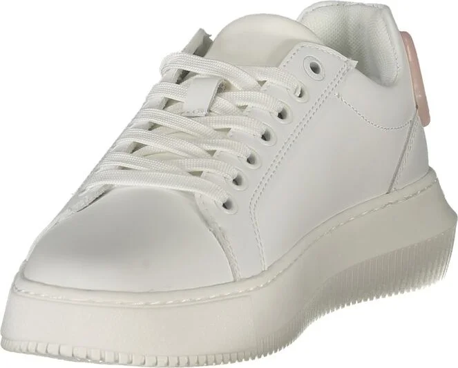 White Leather Women Women's Sneaker - Image 3