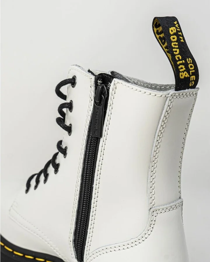 White Leather Women's Boot - Image 3