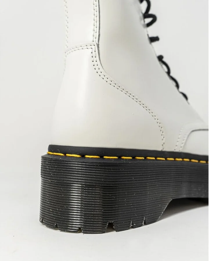 White Leather Women's Boot - Image 4