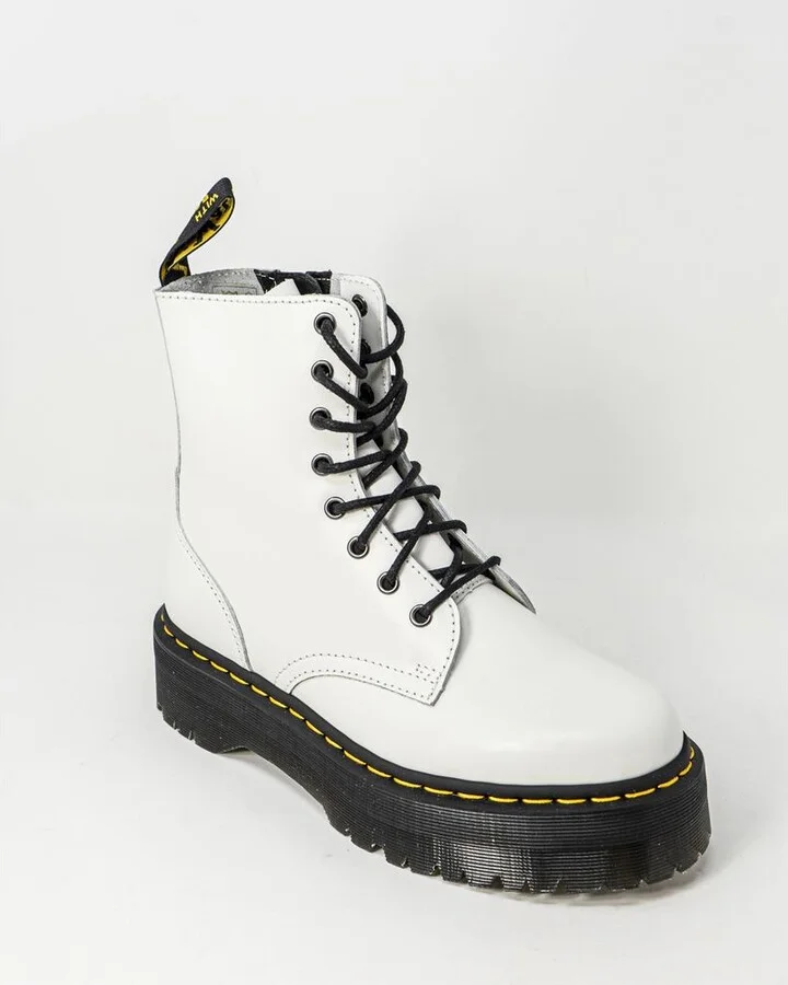 White Leather Women's Boot - Image 5