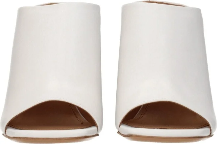 White Leather Women's Platforms - Image 3