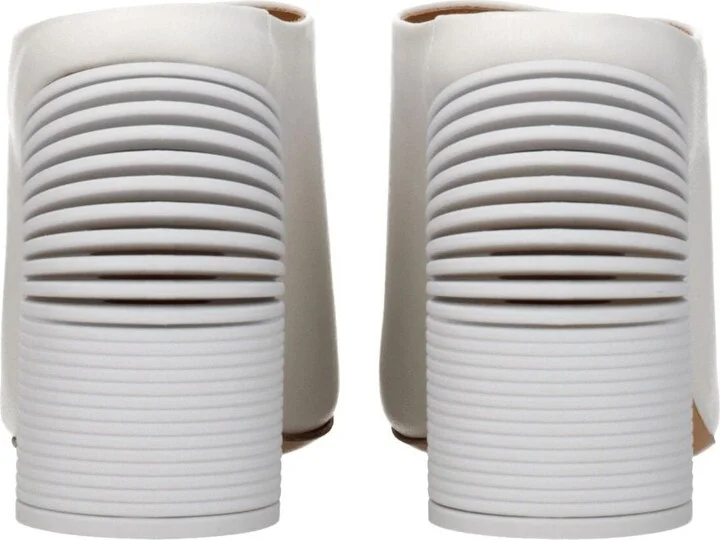White Leather Women's Platforms - Image 5