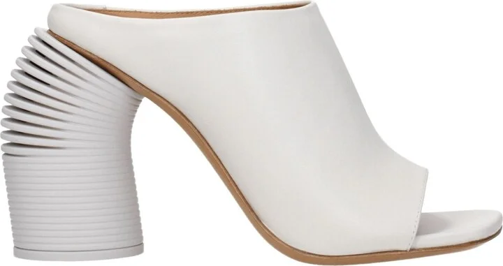 White Leather Women's Platforms
