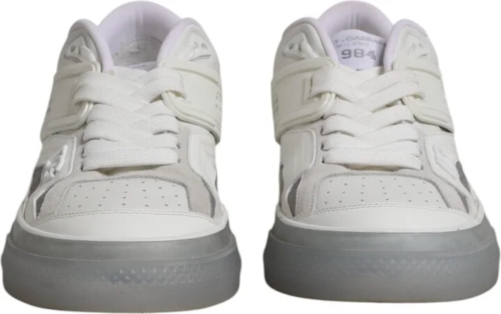 White Low Top DG Embossed Men Sneakers Men's Shoes (Pre-Owned) - Image 2