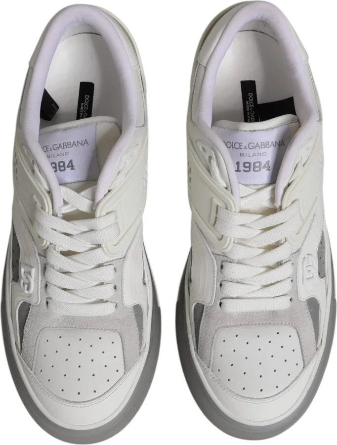 White Low Top DG Embossed Men Sneakers Men's Shoes (Pre-Owned) - Image 3