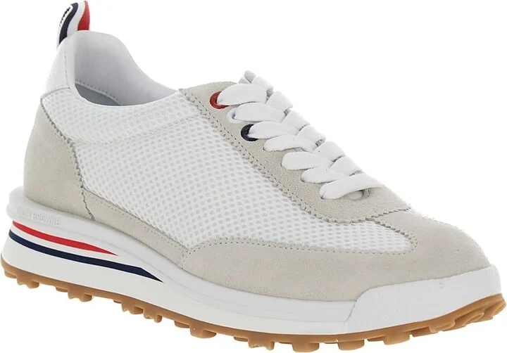 White Low Top Perforated Sneaker With Non-slip Rubber Outsole In Tech Fabric Woman - Image 2