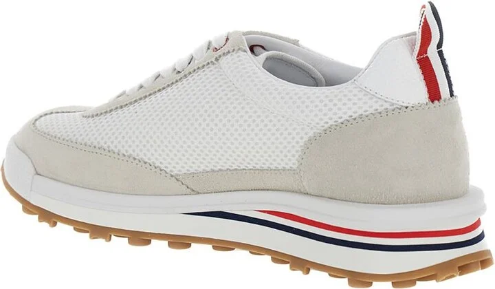 White Low Top Perforated Sneaker With Non-Slip Rubber Outsole In Tech Fabric Woman - Image 3