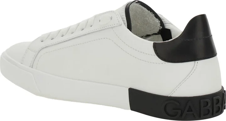 White Low Top Sneaker With Animal-motif Logo In Leather Woman - Image 3