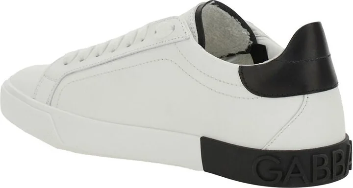 White Low Top Sneaker With Animal-Motif Logo In Leather Woman - Image 3