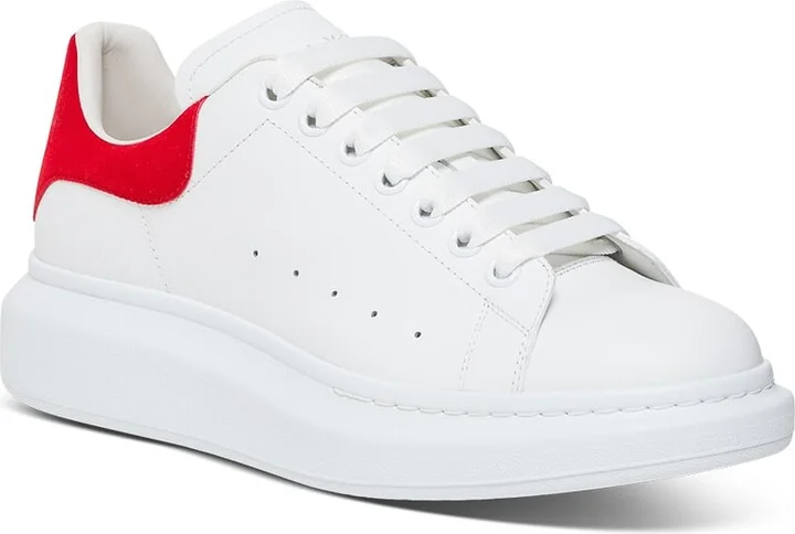 White Low Top Sneakers With Contrasting Heel With Embossed Logo Lettering In Leather Man - Image 2