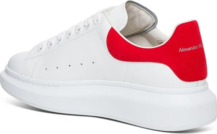 White Low Top Sneakers With Contrasting Heel With Embossed Logo Lettering In Leather Man - Image 3