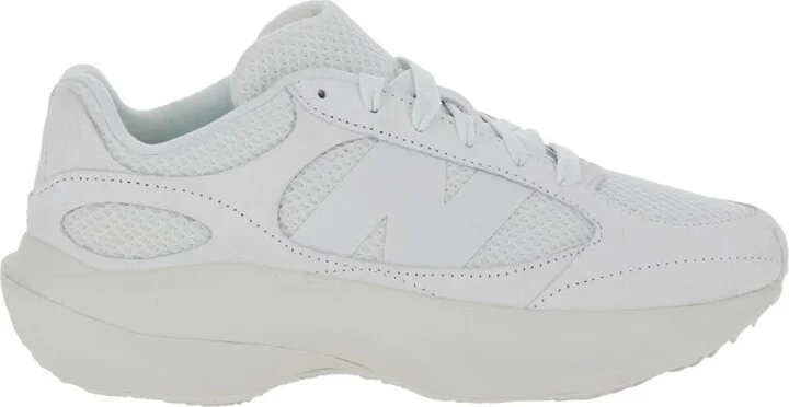 White Low Top Sneakers With Logo Detail In Suede And Tech Fabric Man