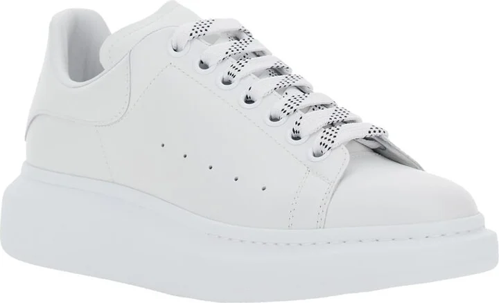 White Low Top Sneakers With Logo Lettering On Tongue And Heel In Leather Man - Image 2