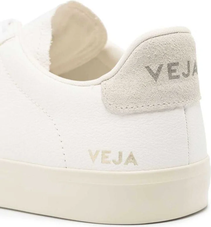 White Low-Top Sneakers With Logo Patch In Leather Man Veja - Image 2