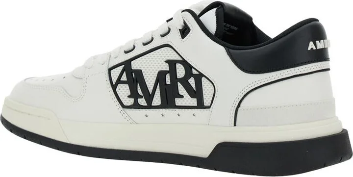 White Low Top Sneakers With Logo Patch On The Side And Contrasting Heel With Logo Lettering In Leather Man - Image 3