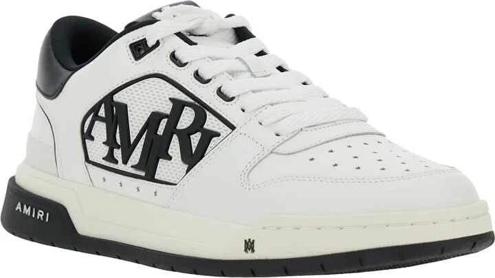 White Low Top Sneakers With Logo Patch On The Side And Contrasting Heel With Logo Lettering In Leather Man - Image 2